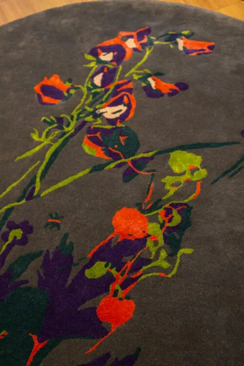 rug M.LEIS “FLOWERS LXII” (1977) by Miurio Studio